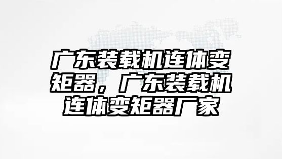 廣東裝載機(jī)連體變矩器，廣東裝載機(jī)連體變矩器廠(chǎng)家