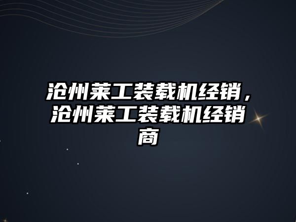 滄州萊工裝載機(jī)經(jīng)銷(xiāo)，滄州萊工裝載機(jī)經(jīng)銷(xiāo)商