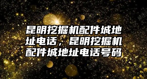 昆明挖掘機(jī)配件城地址電話，昆明挖掘機(jī)配件城地址電話號碼