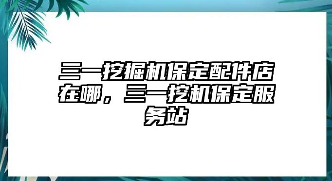 三一挖掘機(jī)保定配件店在哪，三一挖機(jī)保定服務(wù)站