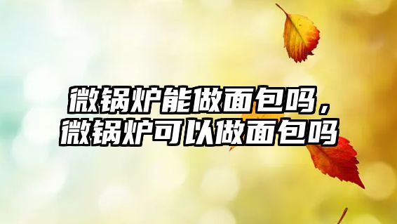 微鍋爐能做面包嗎，微鍋爐可以做面包嗎