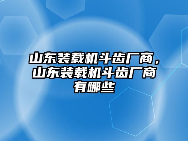 山東裝載機斗齒廠商，山東裝載機斗齒廠商有哪些