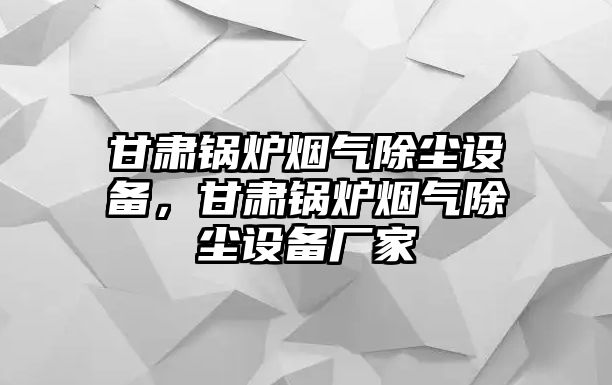 甘肅鍋爐煙氣除塵設備，甘肅鍋爐煙氣除塵設備廠家