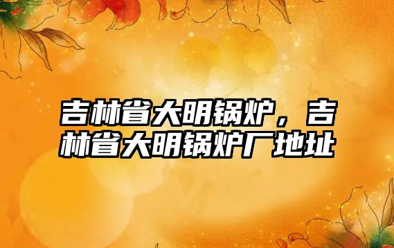 吉林省大明鍋爐，吉林省大明鍋爐廠地址