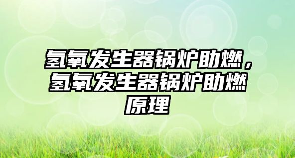 氫氧發(fā)生器鍋爐助燃，氫氧發(fā)生器鍋爐助燃原理