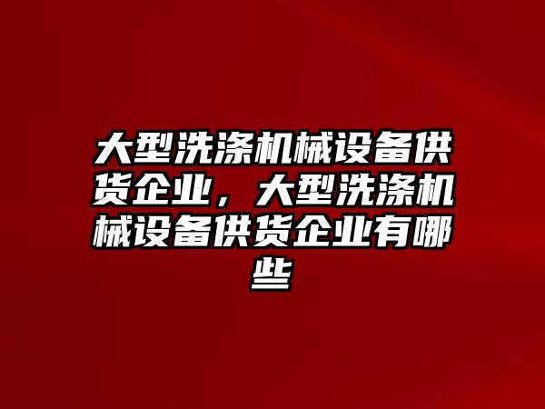 大型洗滌機(jī)械設(shè)備供貨企業(yè)，大型洗滌機(jī)械設(shè)備供貨企業(yè)有哪些