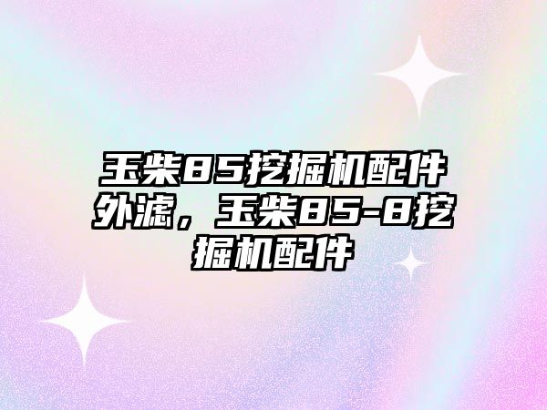 玉柴85挖掘機配件外濾，玉柴85-8挖掘機配件