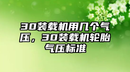 30裝載機用幾個氣壓，30裝載機輪胎氣壓標(biāo)準(zhǔn)