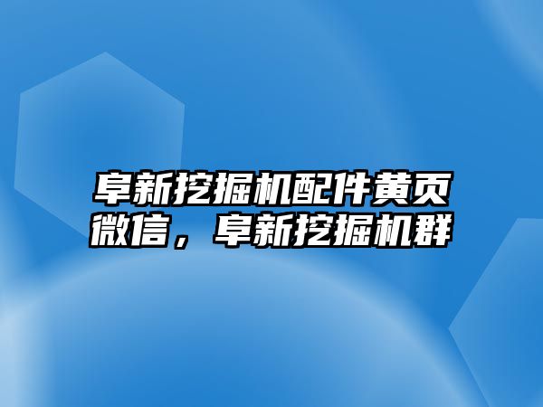 阜新挖掘機配件黃頁微信，阜新挖掘機群