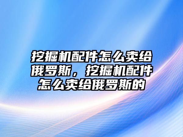 挖掘機配件怎么賣給俄羅斯，挖掘機配件怎么賣給俄羅斯的