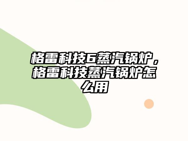 格雷科技6蒸汽鍋爐，格雷科技蒸汽鍋爐怎么用