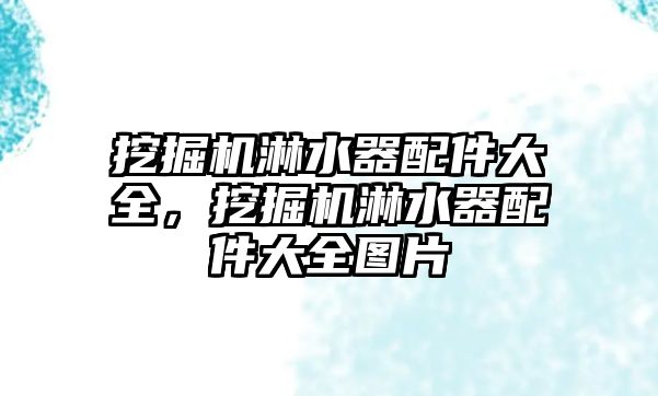 挖掘機淋水器配件大全，挖掘機淋水器配件大全圖片