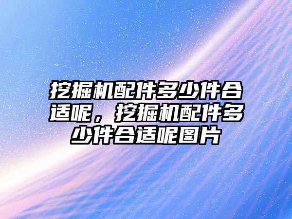 挖掘機配件多少件合適呢，挖掘機配件多少件合適呢圖片