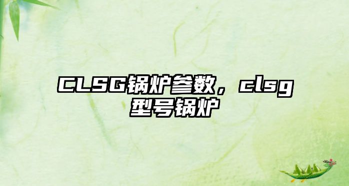 CLSG鍋爐參數(shù)，clsg型號(hào)鍋爐