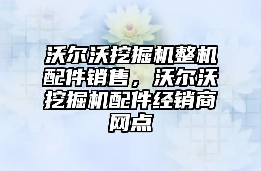 沃爾沃挖掘機整機配件銷售，沃爾沃挖掘機配件經(jīng)銷商網(wǎng)點