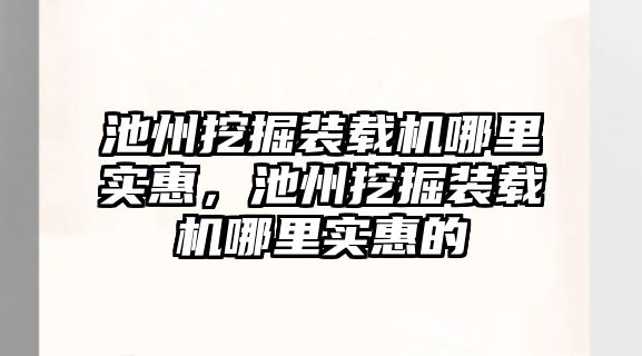 池州挖掘裝載機哪里實惠，池州挖掘裝載機哪里實惠的