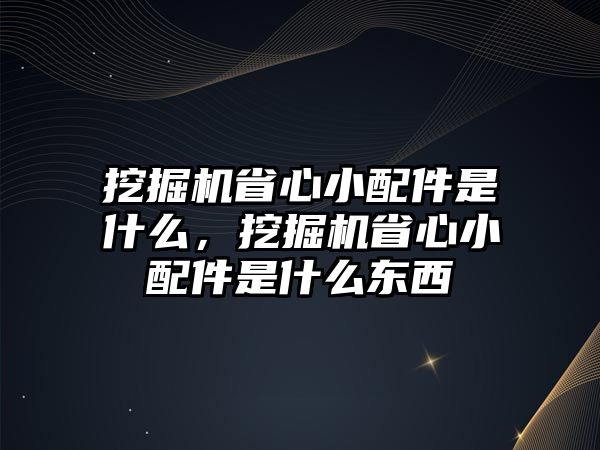 挖掘機省心小配件是什么，挖掘機省心小配件是什么東西