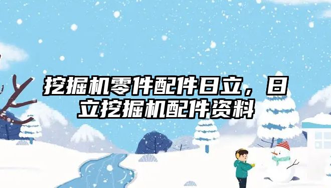 挖掘機零件配件日立，日立挖掘機配件資料