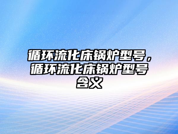 循環(huán)流化床鍋爐型號，循環(huán)流化床鍋爐型號含義