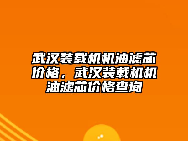 武漢裝載機(jī)機(jī)油濾芯價(jià)格，武漢裝載機(jī)機(jī)油濾芯價(jià)格查詢