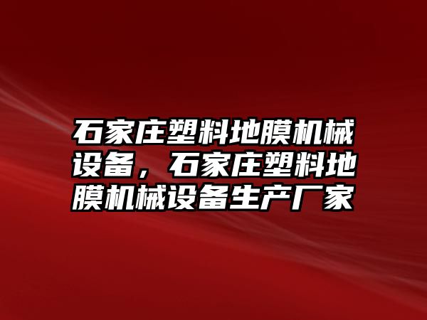 石家莊塑料地膜機械設備，石家莊塑料地膜機械設備生產(chǎn)廠家