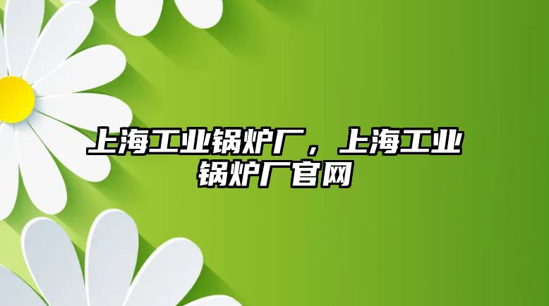 上海工業(yè)鍋爐廠，上海工業(yè)鍋爐廠官網(wǎng)