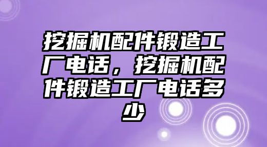 挖掘機配件鍛造工廠電話，挖掘機配件鍛造工廠電話多少