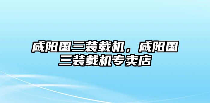 咸陽國三裝載機，咸陽國三裝載機專賣店