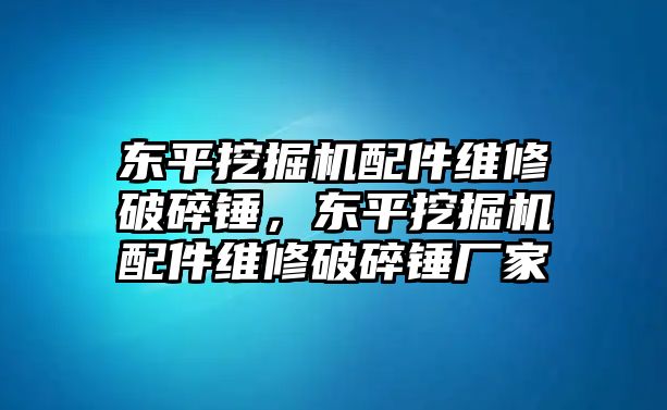 東平挖掘機配件維修破碎錘，東平挖掘機配件維修破碎錘廠家