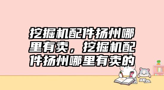 挖掘機配件揚州哪里有賣，挖掘機配件揚州哪里有賣的