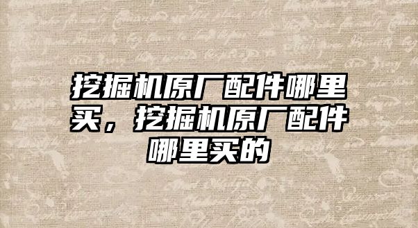 挖掘機(jī)原廠配件哪里買，挖掘機(jī)原廠配件哪里買的