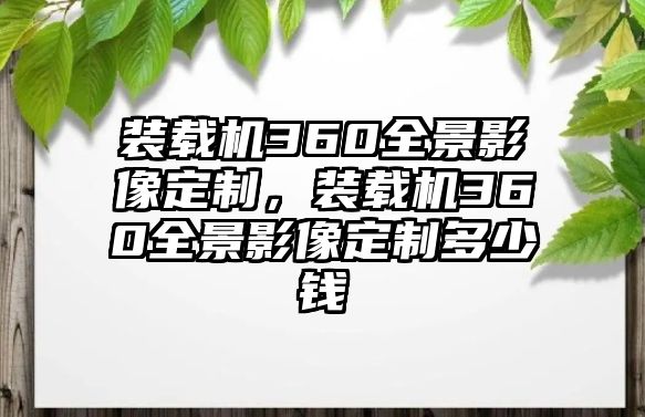 裝載機(jī)360全景影像定制，裝載機(jī)360全景影像定制多少錢