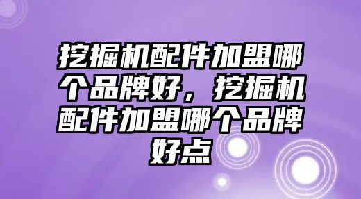 挖掘機配件加盟哪個品牌好，挖掘機配件加盟哪個品牌好點