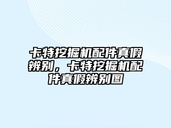 卡特挖掘機配件真假辨別，卡特挖掘機配件真假辨別圖