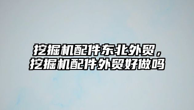 挖掘機(jī)配件東北外貿(mào)，挖掘機(jī)配件外貿(mào)好做嗎