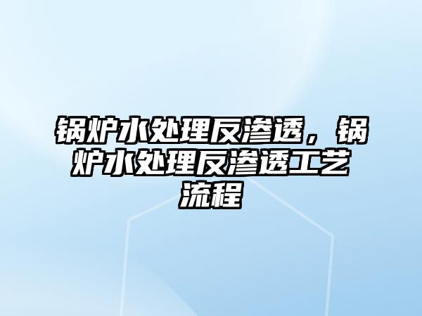 鍋爐水處理反滲透，鍋爐水處理反滲透工藝流程