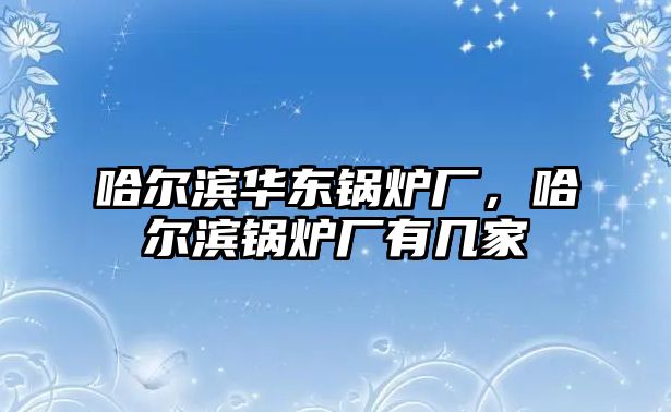 哈爾濱華東鍋爐廠，哈爾濱鍋爐廠有幾家