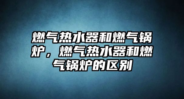 燃?xì)鉄崴骱腿細(xì)忮仩t，燃?xì)鉄崴骱腿細(xì)忮仩t的區(qū)別