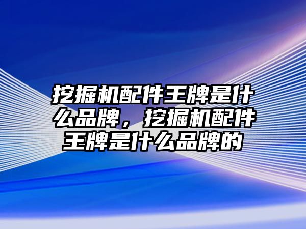 挖掘機(jī)配件王牌是什么品牌，挖掘機(jī)配件王牌是什么品牌的