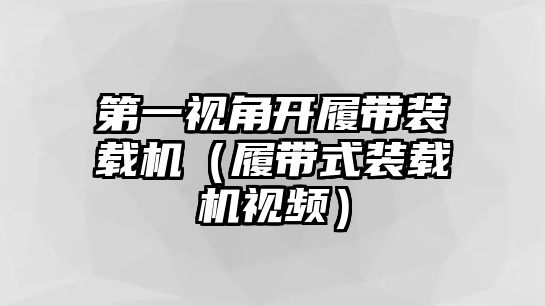 第一視角開(kāi)履帶裝載機(jī)（履帶式裝載機(jī)視頻）