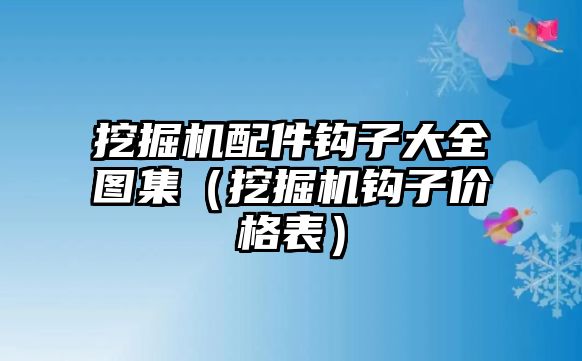 挖掘機配件鉤子大全圖集（挖掘機鉤子價格表）