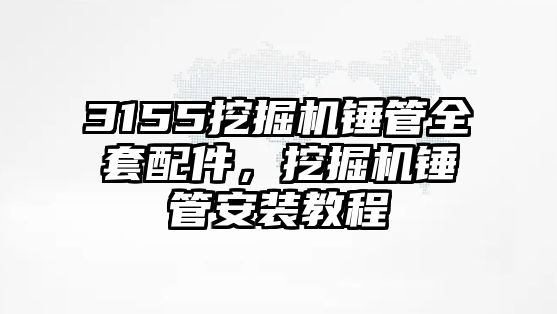 3155挖掘機錘管全套配件，挖掘機錘管安裝教程