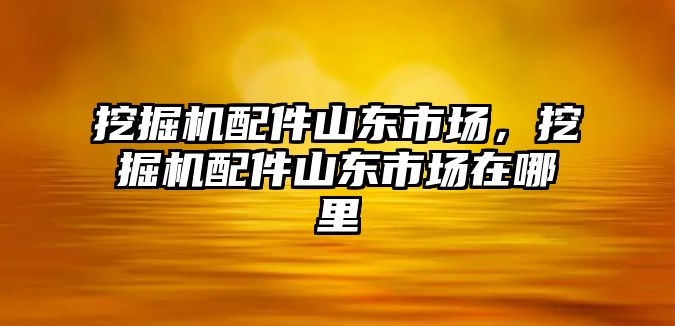 挖掘機配件山東市場，挖掘機配件山東市場在哪里