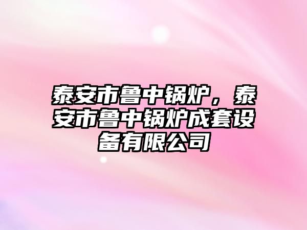 泰安市魯中鍋爐，泰安市魯中鍋爐成套設(shè)備有限公司