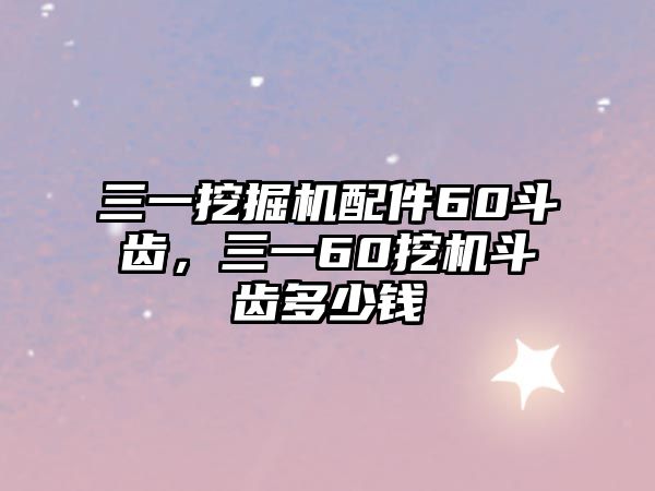 三一挖掘機(jī)配件60斗齒，三一60挖機(jī)斗齒多少錢