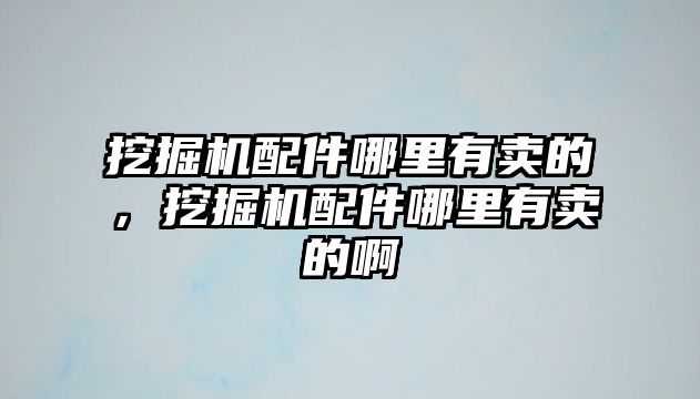 挖掘機配件哪里有賣的，挖掘機配件哪里有賣的啊