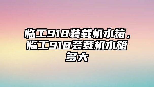 臨工918裝載機水箱，臨工918裝載機水箱多大