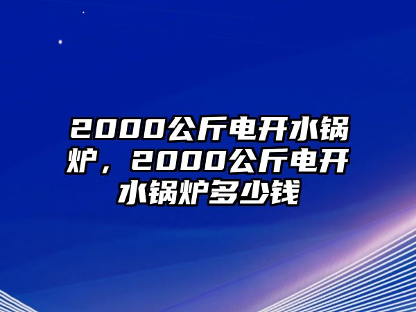 2000公斤電開(kāi)水鍋爐，2000公斤電開(kāi)水鍋爐多少錢(qián)