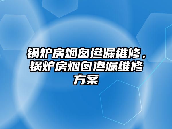 鍋爐房煙囪滲漏維修，鍋爐房煙囪滲漏維修方案