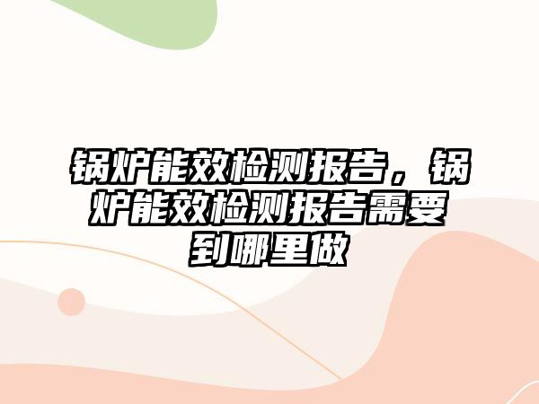 鍋爐能效檢測(cè)報(bào)告，鍋爐能效檢測(cè)報(bào)告需要到哪里做